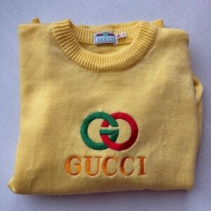 RARE Gucci Sweater Yellow VINTAGE